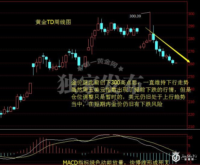 黄金TD周线图