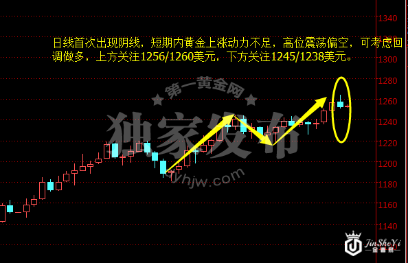 现货黄金日线图