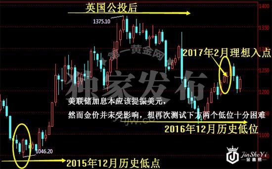 黄金价格走势图(周线)