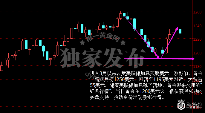 现货黄金日线图