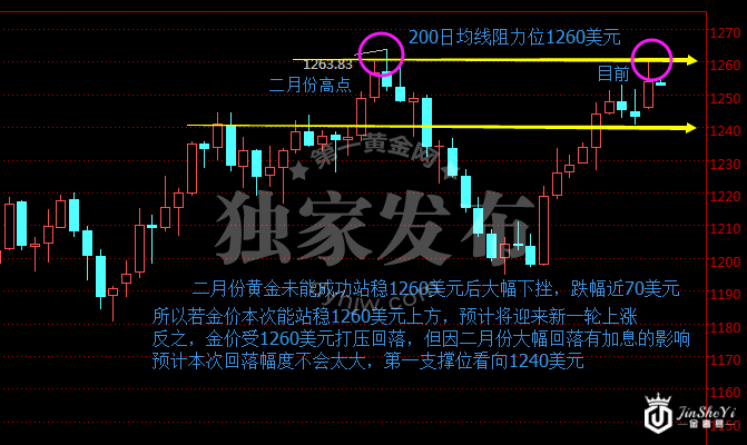 现货黄金日线图