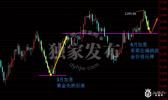 现货黄金价格日线走势图