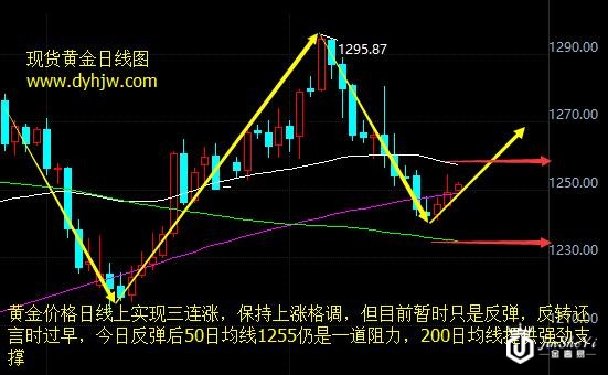 黄金价格走势图
