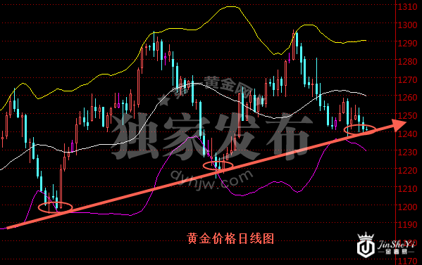 黄金价格日线图