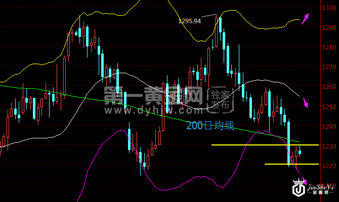 现货黄金日线走势图