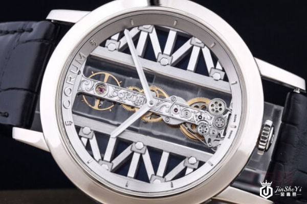 昆仑金桥系列18k白金手动机械手表实拍