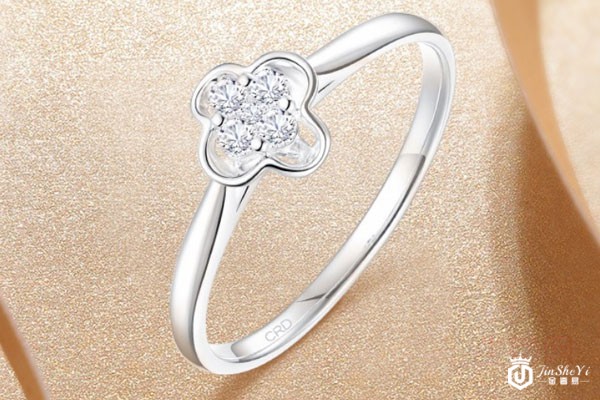 克徕帝星空系列铂金钻戒实拍