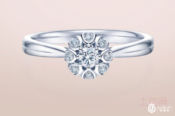 DR18k白金钻石戒指实拍 DR18k白金钻石戒指实拍
