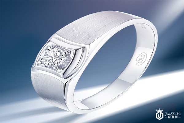 CRD克徕帝白18K金钻石男戒展示图 CRD克徕帝白18K金钻石男戒展示图