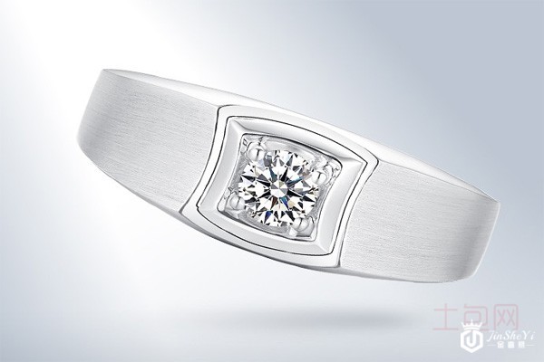 CRD克徕帝白18K金钻石男戒展示图 CRD克徕帝白18K金钻石男戒展示图