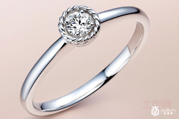 DR18k白金50钻石戒指实拍