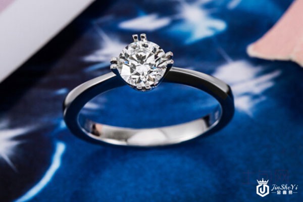 周生生0.70ct-I-VS1-3EX铂金钻戒实拍