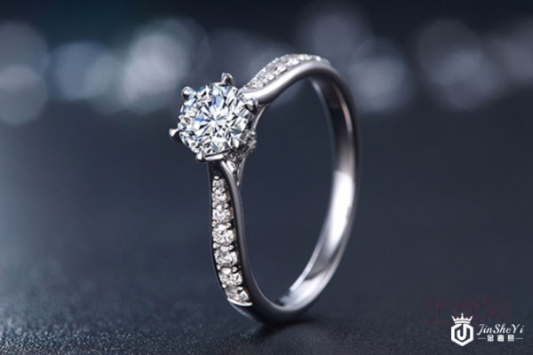 珂兰18k白金钻石戒指实拍