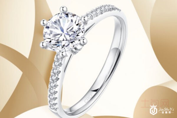 克徕帝传承系列铂金钻石戒指实拍