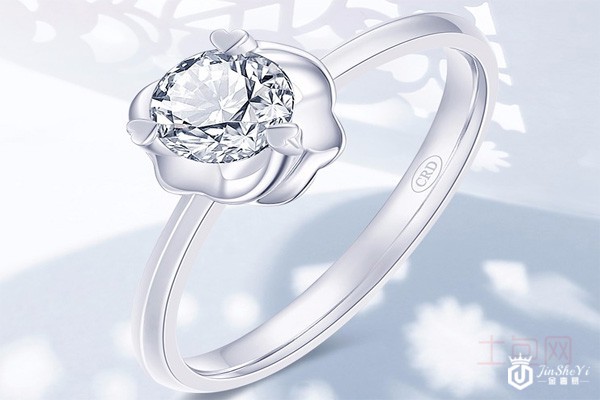 CRD克徕帝花嫁系列铂金钻戒展示图