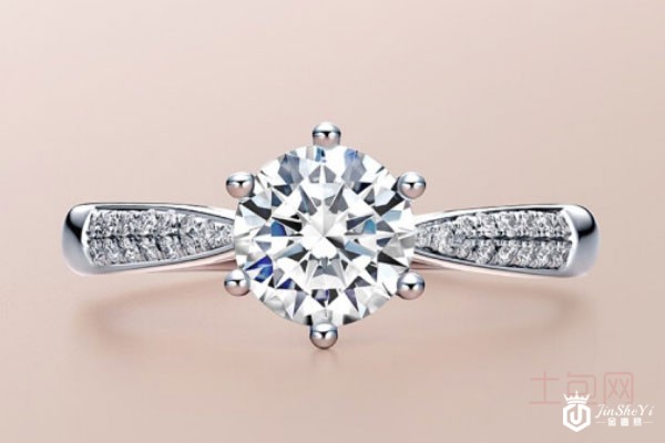 DR18k白金50分钻石戒指实拍