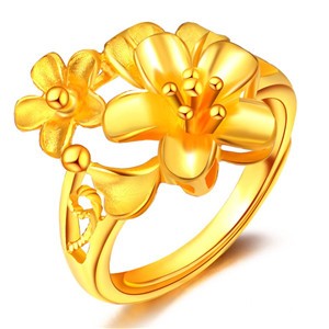 黄金结婚戒指款式图片