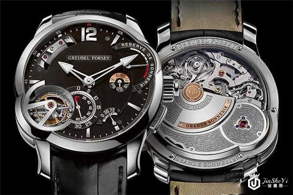 GREUBEL FORSEY高珀富斯Grande Sonnerie大自鸣腕表，也可切换为小自鸣的报时模式。