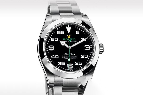 劳力士Air-King就是典型的大三针腕表