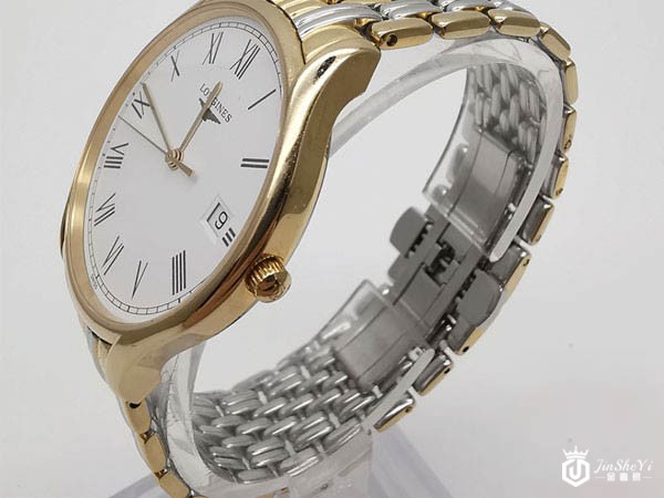 浪琴优雅律雅系列L4.759.2.11.7腕表背部侧边表把展示