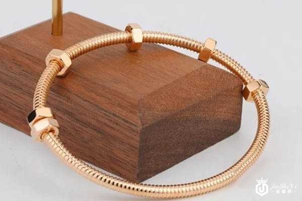 卡地亚ECROU DE CARTIER系列18K玫瑰金手镯