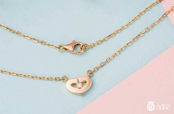 Cartier卡地亚女士项链吊坠首饰 玫瑰金心形