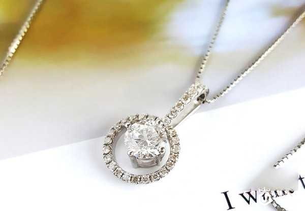 0.75克拉 D-VS2-3EX 钻石项链