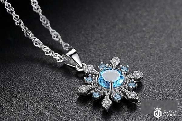 二手梵慕帛 时尚简约雪花锁骨项链