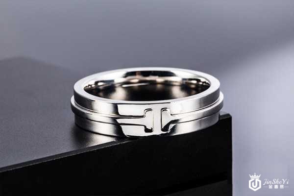 二手Tiffany蒂芙尼 T系列白金双T戒指