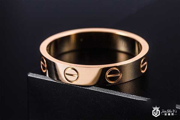 二手卡地亚经典LOVE窄版18K玫瑰金戒指