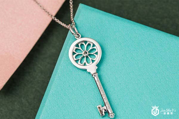 95新蒂芙尼KeyS系列铂金项链背面图