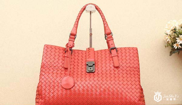 二手葆蝶家红色ROMA罗马包红色