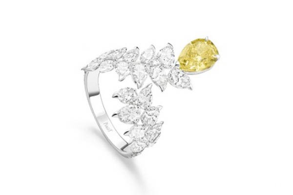 伯爵Wings of Light高级珠宝与腕表系列 Diamond Heliconia戒指展示图