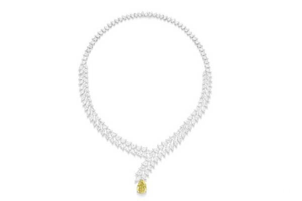 伯爵Wings of Light高级珠宝与腕表系列 Diamond Heliconia项链展示图