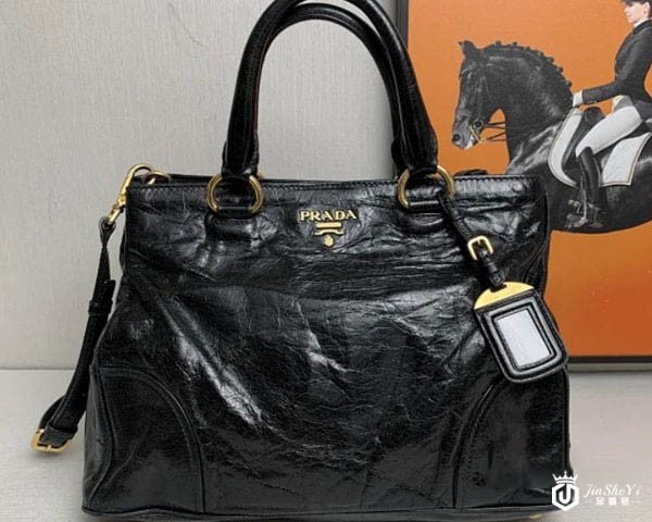 普拉达黑色单肩手提包BN2533展示