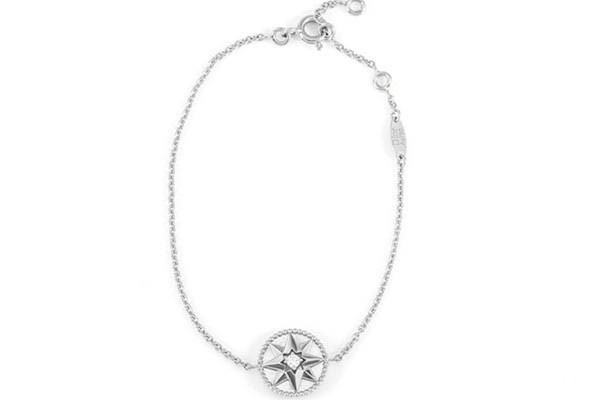 迪奥白金八芒星手链奢侈品实拍