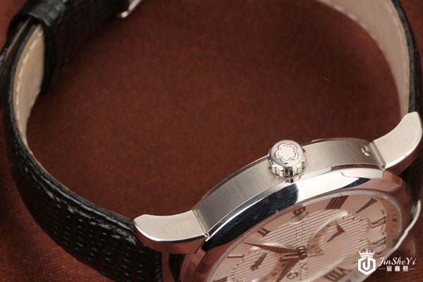 梅花男士系列94982 S-ST-387皮带双时区手表奢侈品侧面实拍