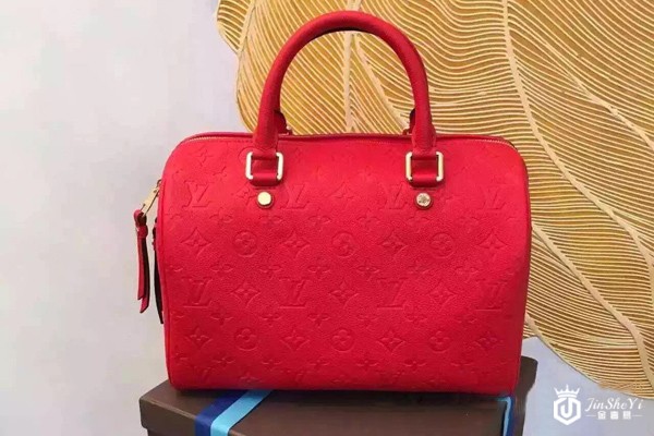 Empreinte牛皮LV speedy红色款包回收