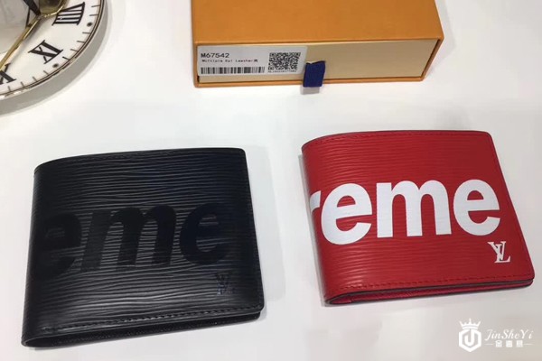 LV supreme联名系列短款钱包
