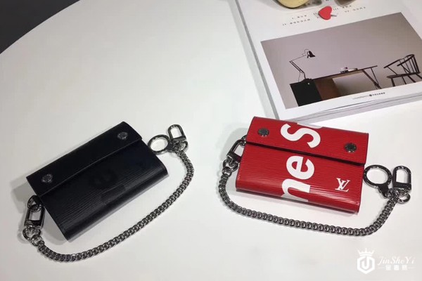LV supreme联名系列链条钱包