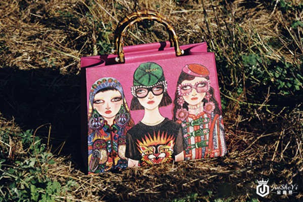 古驰艺术家系列竹节包