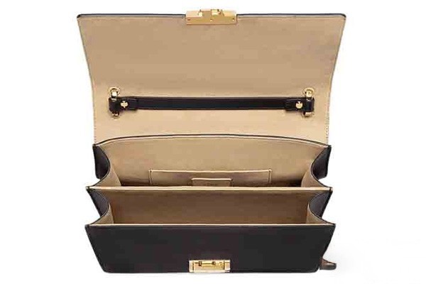 芬迪FF拼色单肩手提包内部图