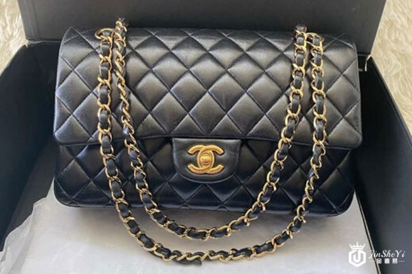 二手香奈儿CF黑金女士单肩包斜挎包