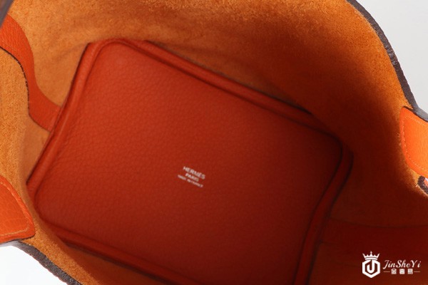 爱马仕橘色菜篮子内部图