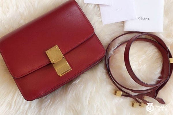 赛琳mini box红金包包实拍