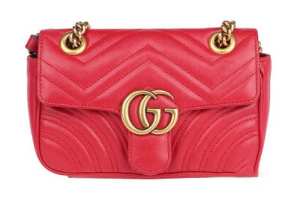 古驰marmont系列红色小号牛皮斜挎包展示 古驰marmont系列红色小号牛皮斜挎包展示