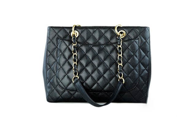 香奈儿GST黑色女士手提包背面展示图