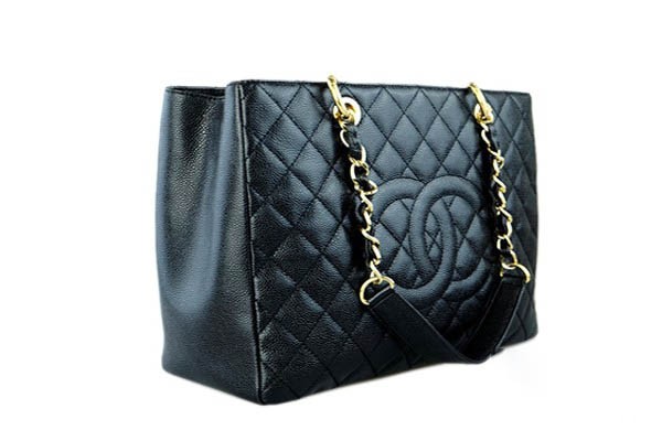 香奈儿GST黑色女士手提包侧面展示图