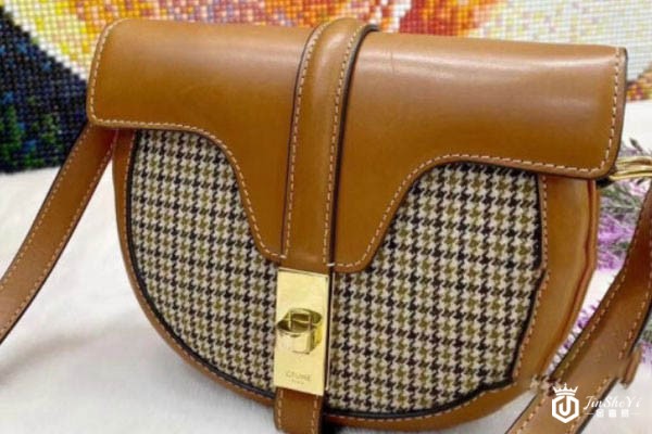 赛琳马鞍拼色单肩包包实拍