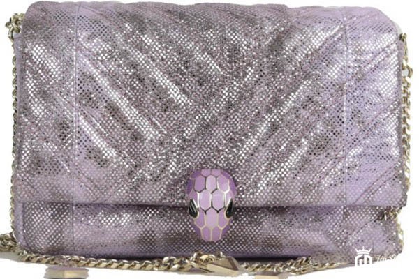宝格丽16.5*11.5*6cm梦幻紫限定款蛇头包包实拍 宝格丽16.5*11.5*6cm梦幻紫限定款蛇头包包实拍